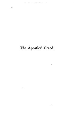 Cover for The Apostles' creed