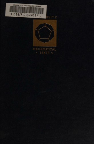 Cover for Series Expansions for Mathematical Physicists (University Mathematical Texts, 37)