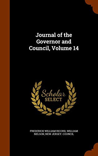 Cover for Journal of the Governor and Council, Volume 14