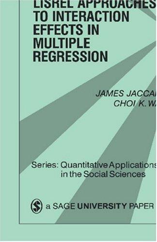 Cover for LISREL approaches to interaction effects in multiple regression