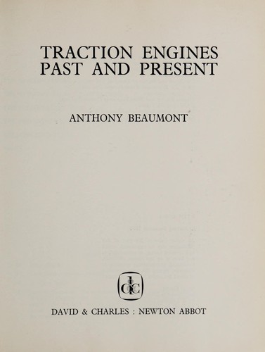 Cover for Traction engines past and present.