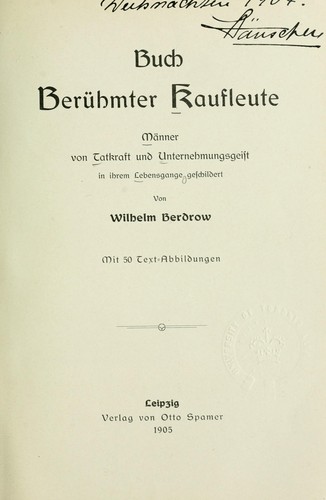 Cover for Buch berühmter Kaufleute