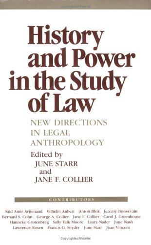 Cover for History and power in the study of law