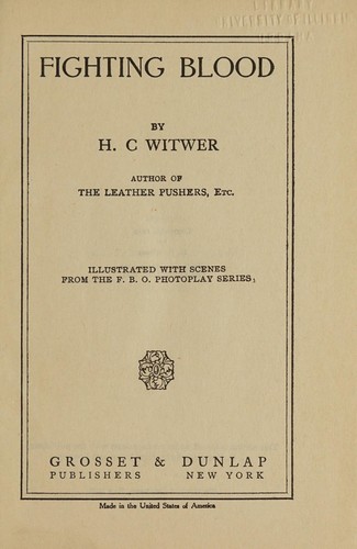 Cover for Fighting blood