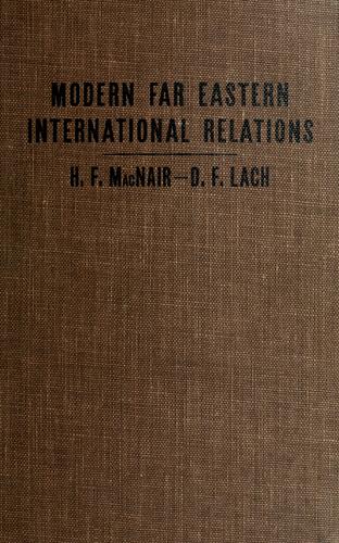 Cover for Modern Far Eastern international relations