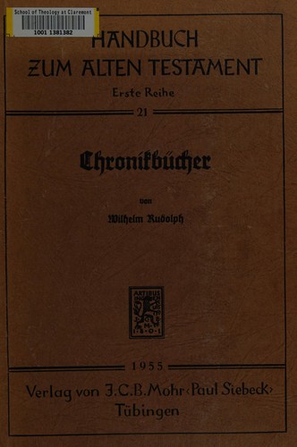 Cover for Chronikbuecher