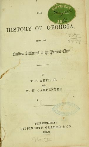 Cover for The history of Georgia