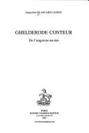 Cover for Ghelderode conteur