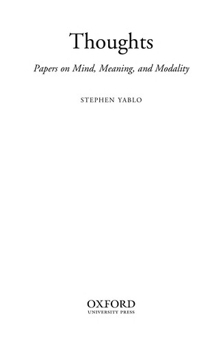 Cover for Thoughts