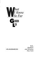 Cover for What I know so far