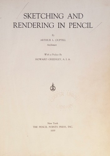 Cover for Sketching and rendering in pencil