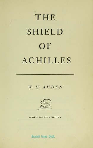 Cover for The shield of Achilles.