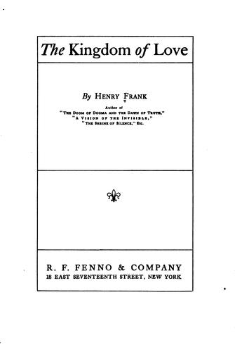 Cover for The kingdom of love