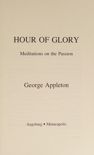 Cover for Hour of glory