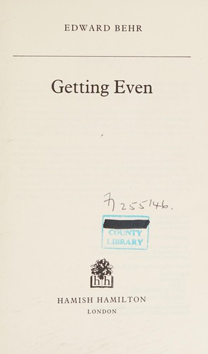 Cover for Getting even