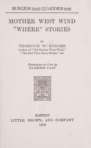 Cover for Mother West Wind "where" stories