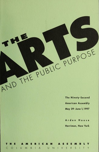 Cover for The Arts and the public purpose