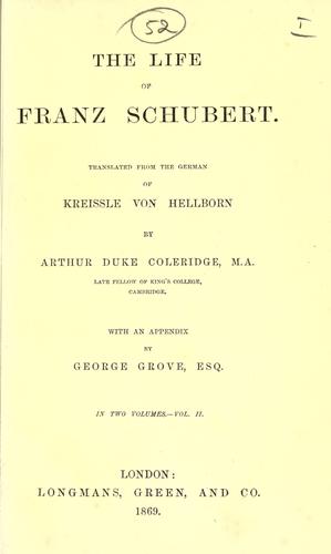 Cover for life of Franz Schubert.