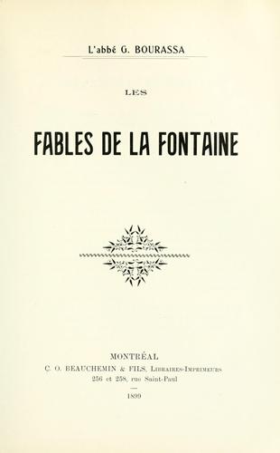 Cover for Les fables de La Fontaine
