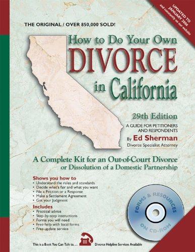 Cover for How to Do Your Own Divorce in California (29th Edition): A Complete Kit for an Out-of-Court Divorce or Dissolution of a Domestic Partnership (How to Do Your Own Divorce in California)