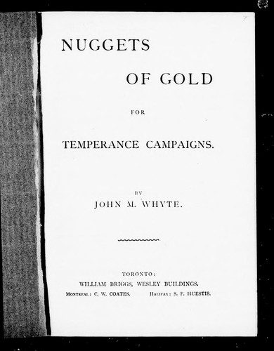 Cover for Nuggets of gold for temperance campaigns