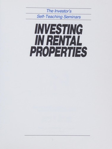 Cover for Investing in rental properties