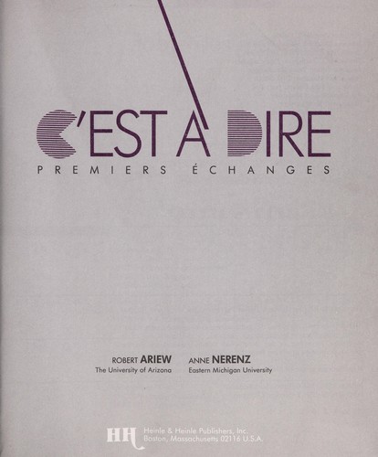Cover for C'Est a Dire