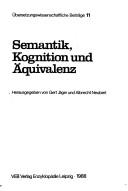 Cover for Semantik, Kognition und Äquivalenz