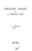 Cover for English essays from a French pen.