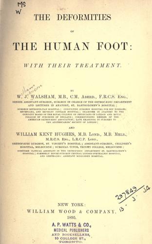 Cover for The deformities of the human foot