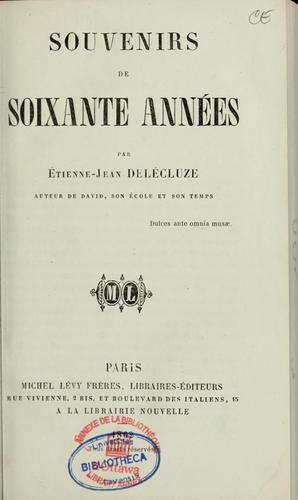 Cover for Souvenirs de soixante années