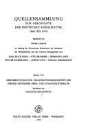 Cover for Quellensammlung zur Geschichte der deutschen Sozialpolitik 1867 bis 1914