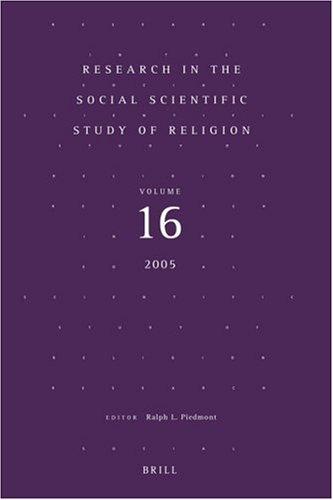 Cover for Research in the Social Scientific Study of Religion (Research in the Social Scientific Study of Religion) (Research in the Social Scientific Study of Religion)