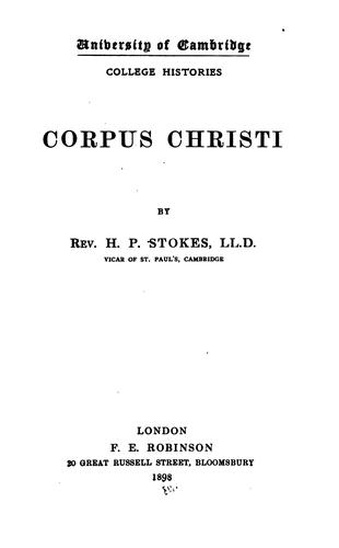 Cover for Corpus Christi