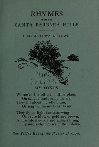 Cover for Rhymes from the Santa Barbara hills