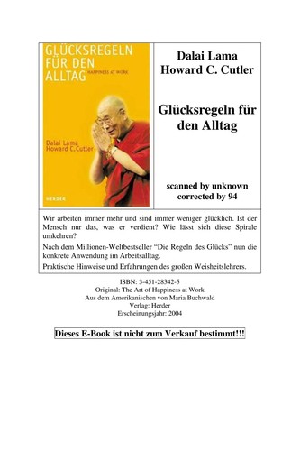 Cover for Glücksregeln für den Alltag