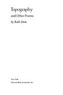Cover for Topography, and other poems.