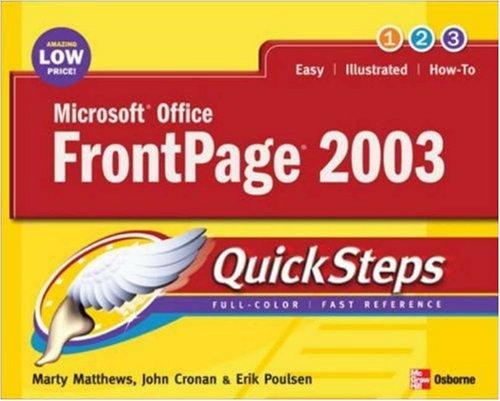 Cover for Microsoft Office FrontPage 2003 QuickSteps (Quicksteps)