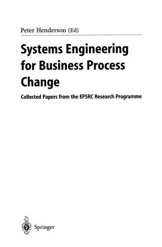 Cover for Systems Engineering for Business Process Change