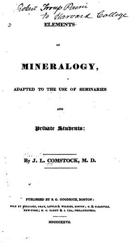 Cover for Elements of mineralogy