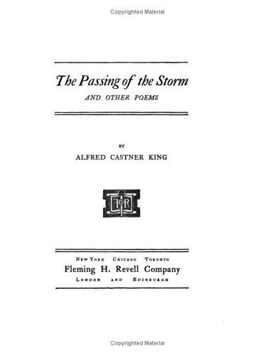 Cover for The Passing of the Storm And Other Poems