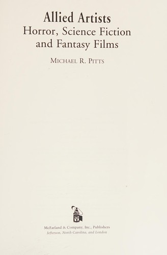 Cover for Allied Artists horror, science fiction and fantasy films