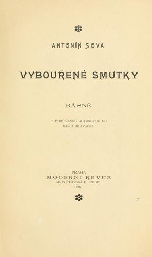 Cover for Výbouené smutky