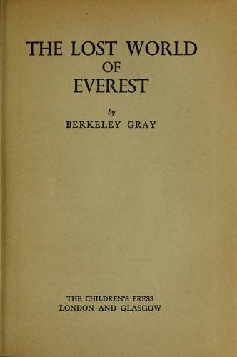 Cover for The lost world of Everest
