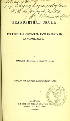Cover for The Neanderthal skull