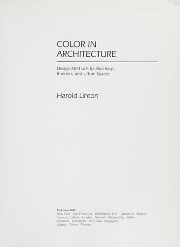 Cover for Color in architecture