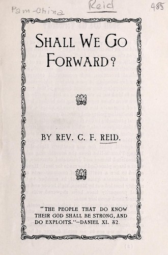 Cover for Shall we go forward