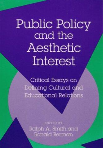 Cover for Public policy and the aesthetic interest