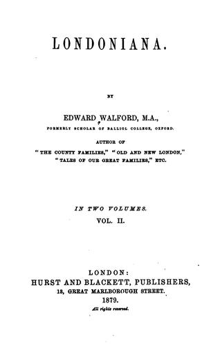 Cover for Londoniana.