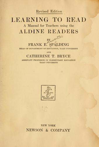 Cover for Learning to read